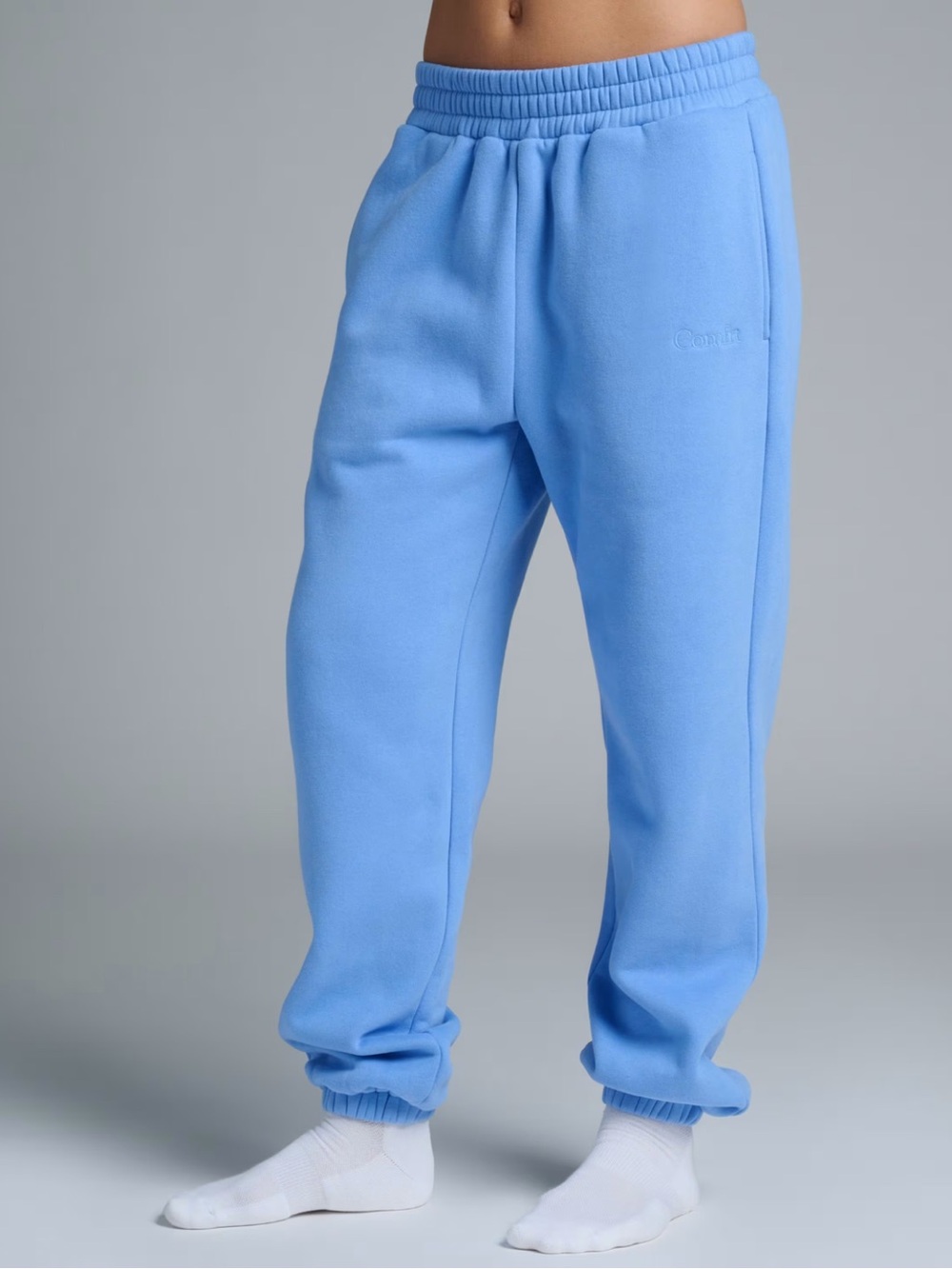 Women's Light Blue Fleece Jogger Pants